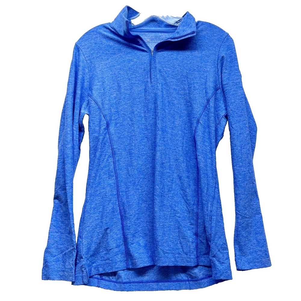 Peter Millar Mens Medium SPF50+ 1/4 Zip Blue Polyester Blend Pullover (H4)